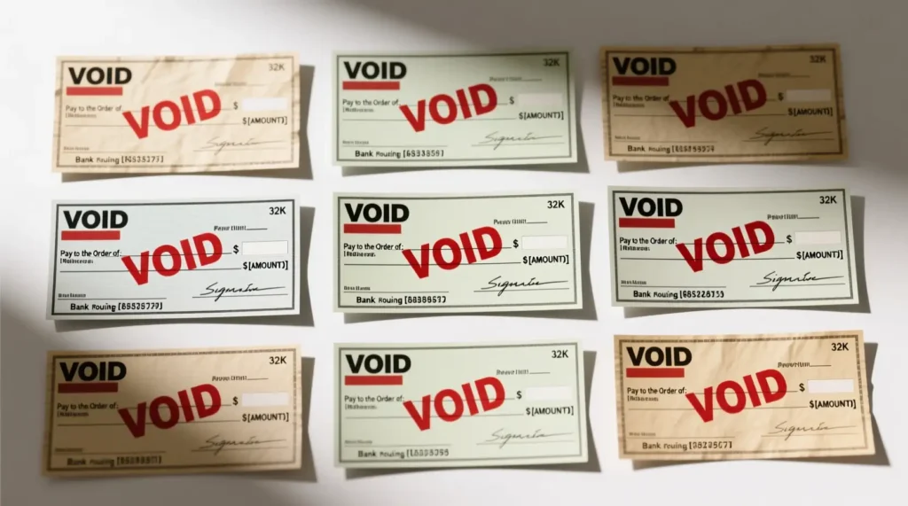 Voided Check Examples