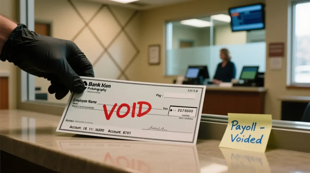Voided Check for Payroll