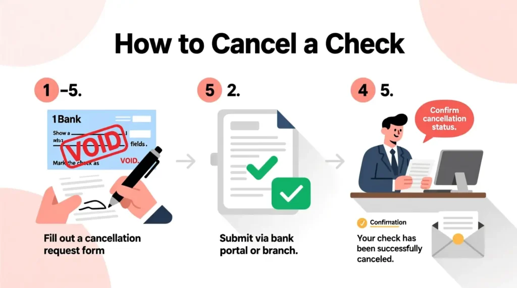 how to cancel a check
